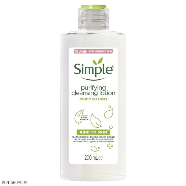 لوسیون پاک‌کننده صورت سیمپل مدل Purifying حجم ۲۰۰ میل
